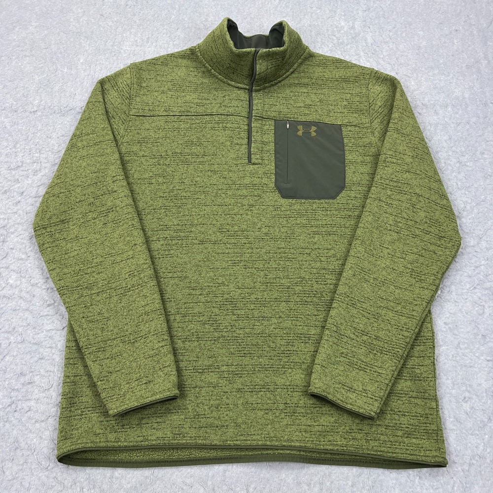 Under Armour Specialist Henley 2.0 Men's XXL Green 1/4‎ Zip Fleece Pullover Golf